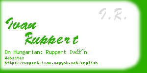 ivan ruppert business card